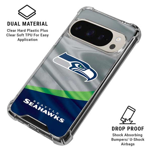 NFL Seattle Seahawks Pixel 9/9 Pro Clear Case